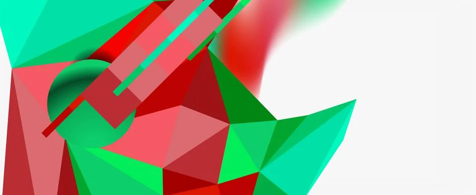 Trendy 3d geometric composition, design template for business or technology イラスト素材