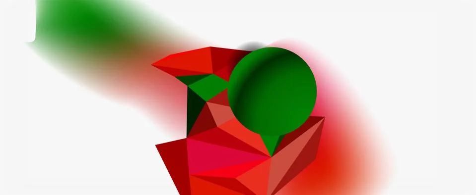 Trendy 3d geometric composition, design template for business or technology イラスト素材