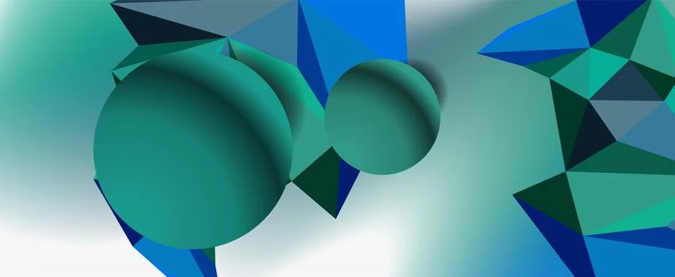Trendy 3d geometric composition, design template for business or technology イラスト素材