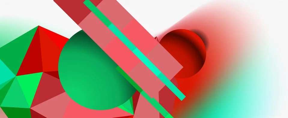 Trendy 3d geometric composition, design template for business or technology イラスト素材
