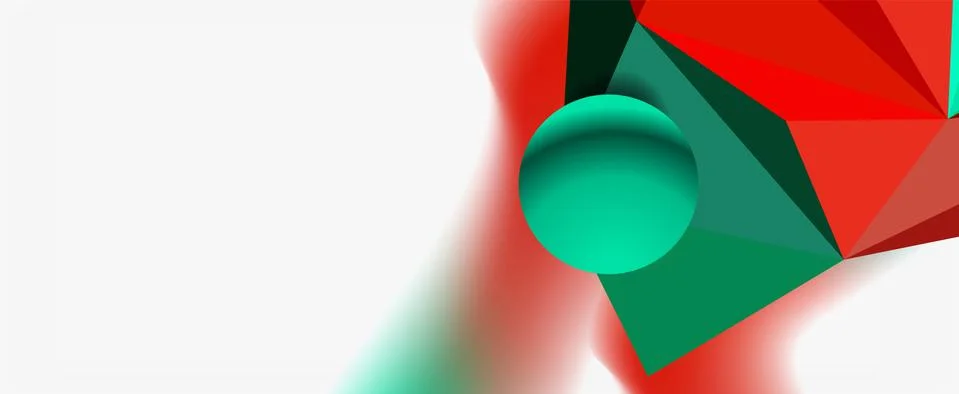 Trendy 3d geometric composition, design template for business or technology 스톡 일러스트