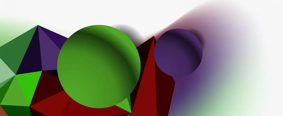 Trendy 3d geometric composition, design template for business or technology Stockillustratie