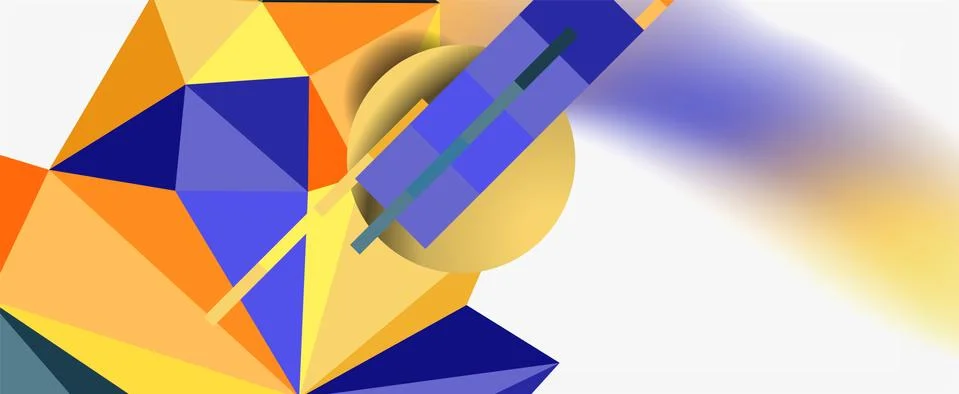 Trendy 3d geometric composition, design template for business or technology イラスト素材