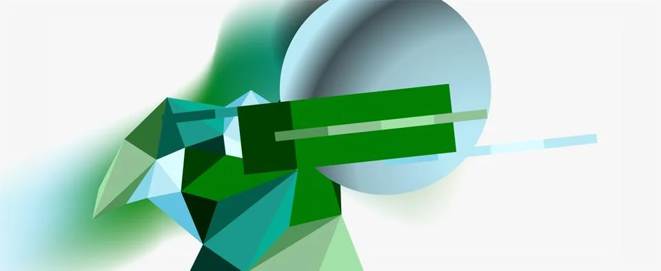 Trendy 3d geometric composition, design template for business or technology イラスト素材