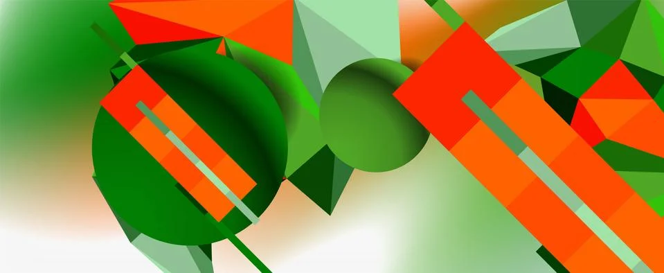 Trendy 3d geometric composition, design template for business or technology Illustrazione stock