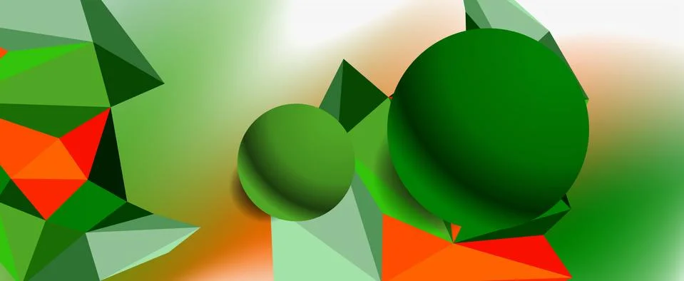 Trendy 3d geometric composition, design template for business or technology Stockillustratie