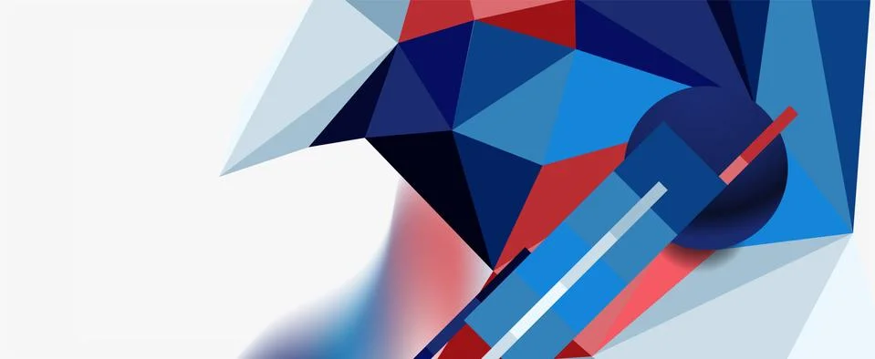 Trendy 3d geometric composition, design template for business or technology 스톡 일러스트