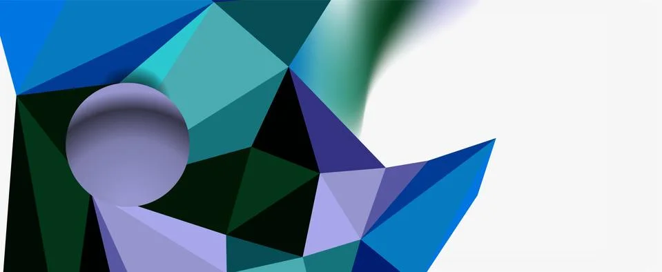 Trendy 3d geometric composition, design template for business or technology イラスト素材
