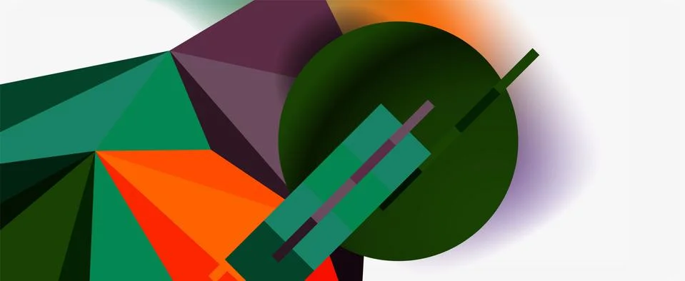 Trendy 3d geometric composition, design template for business or technology Illustrazione stock