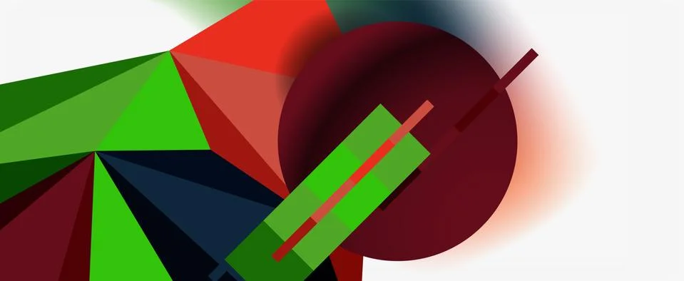 Trendy 3d geometric composition, design template for business or technology Stock Illustration