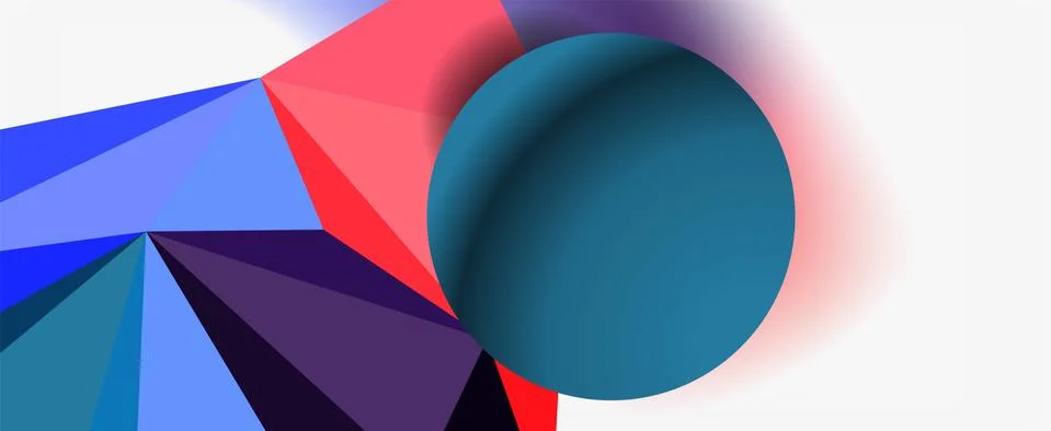 Trendy 3d geometric composition, design template for business or technology Stock Illustration