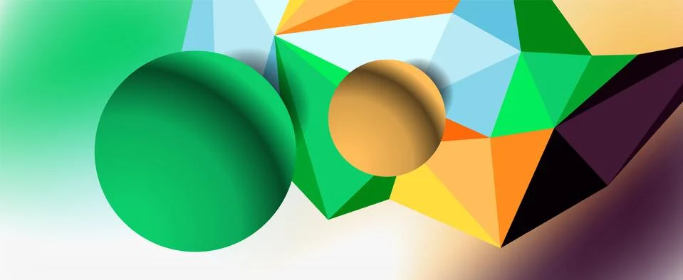 Trendy 3d geometric composition, design template for business or technology イラスト素材