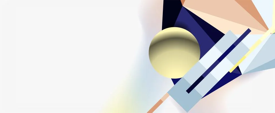 Trendy 3d geometric composition, design template for business or technology Illustrazione stock