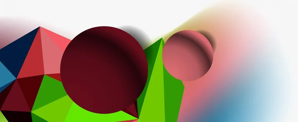 Trendy 3d geometric composition, design template for business or technology 스톡 일러스트