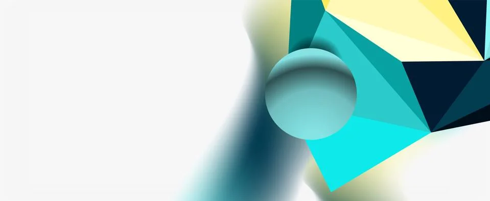 Trendy 3d geometric composition, design template for business or technology Stock Illustration
