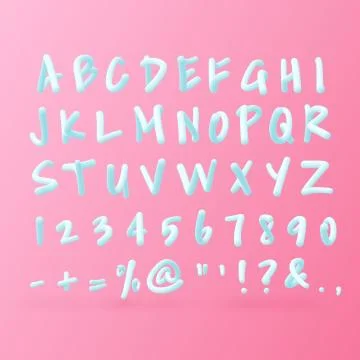 Trendy 3d lettering Stock Illustration