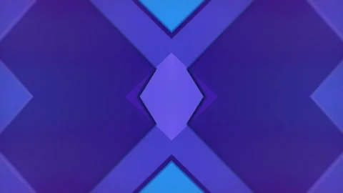 Trendy 3d rendering kaleidoscopic pattern of geometric shapes loop animation HD Stock Footage 194415321