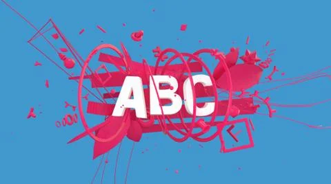 Trendy ABC banner イラスト素材