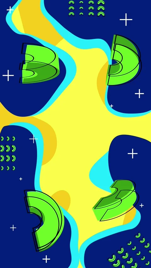 Trendy abstract background with 3D elements. Loop. Video stock 247585448