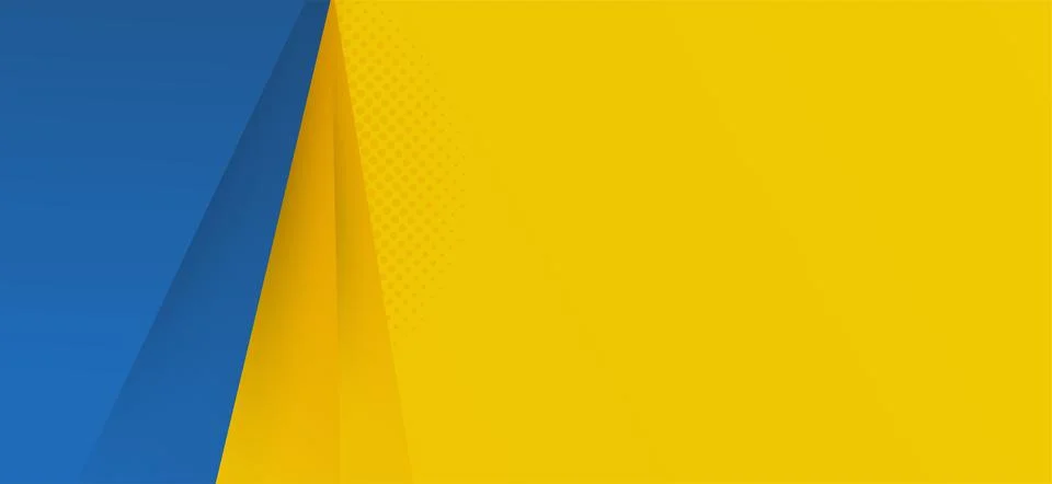 A Trendy Abstract background design in vector. Yellow and blue hipster futur Stock Illustration