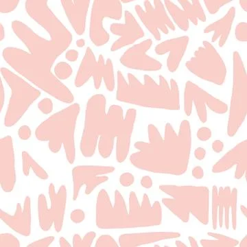 Trendy abstract blotch shape seamless pattern. Concept contemporary fabric te Illustrazione stock