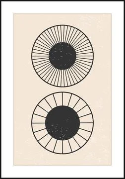 Trendy abstract creative minimalist artistic hand drawn composition Stock Illustration