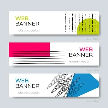 Trendy abstract design vector web banner templates Иллюстрация