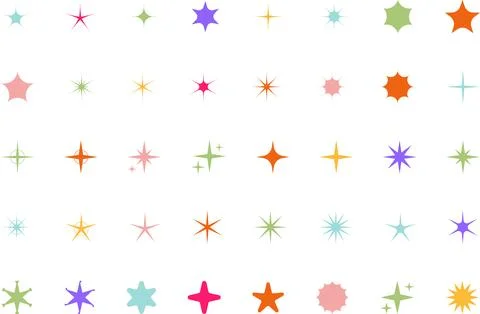 Trendy Abstract Geometric Shape Set. Colorful Funky Frames, Design Elements Stock Illustration