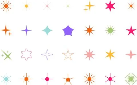 Trendy Abstract Geometric Shape Set. Colorful Funky Frames, Design Elements Stockillustratie