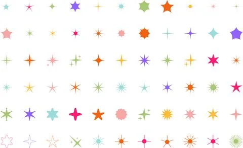 Trendy Abstract Geometric Shape Set. Colorful Funky Frames, Design Elements Stock Illustration