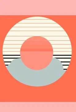 Trendy abstract minimal background in boho style. Artistic composition with hand Stock Illustration