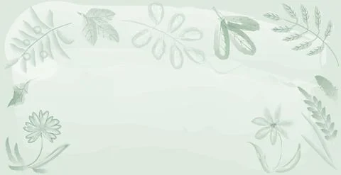 Trendy abstract panoramic art web template with floral and geometric elements Stock Illustration