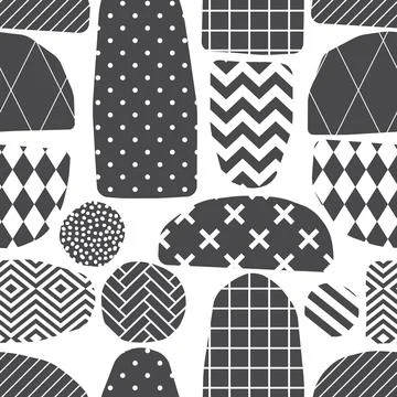 Trendy abstract seamless background with geometric elements Illustrazione stock