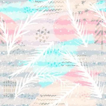 Trendy abstract seamless pattern . Modern abstract design for paper, wallpape Stock Illustration