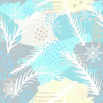 Trendy abstract seamless pattern . Modern abstract design for paper, wallpape Stock Illustration