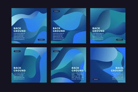 Trendy abstract square template with liquid concept. Social media Stock Illustration