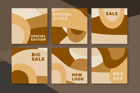 Trendy abstract square template with liquid concept. Social media Stock Illustration