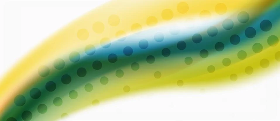 Trendy abstract wave blur pattern, multicolored lines on white background for Illustrazione stock