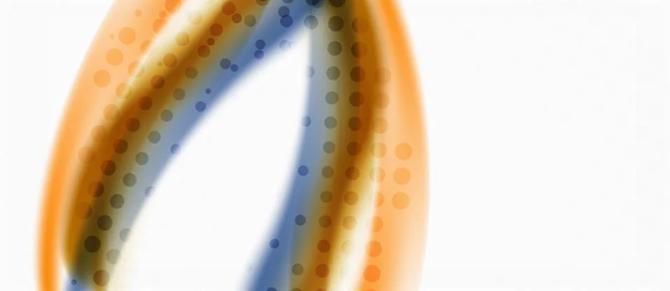 Trendy abstract wave blur pattern, multicolored lines on white background for Illustrazione stock