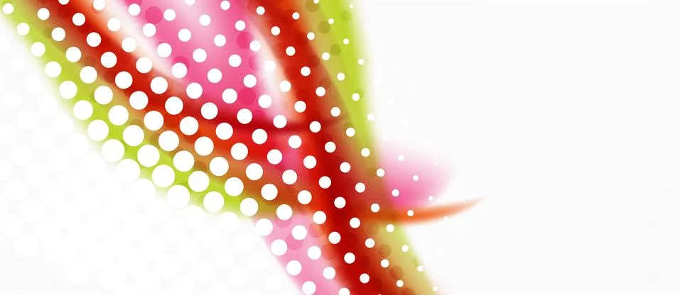Trendy abstract wave blur pattern, multicolored lines on white background for Illustrazione stock