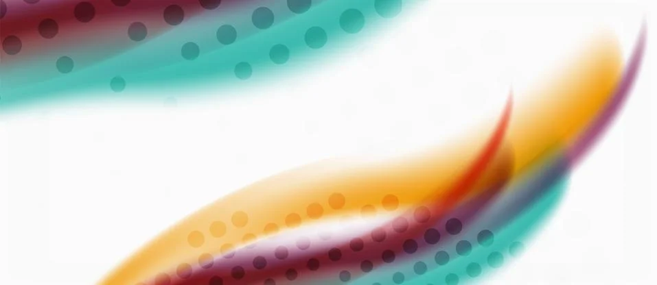Trendy abstract wave blur pattern, multicolored lines on white background for Stock Illustration