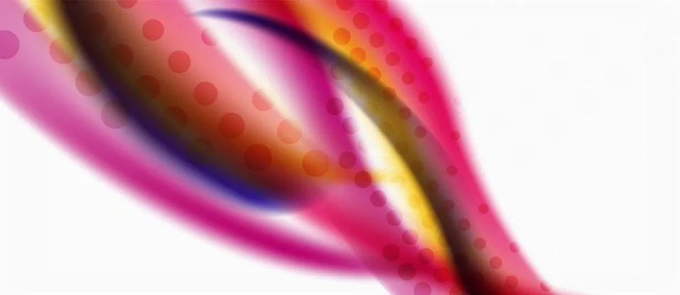 Trendy abstract wave blur pattern, multicolored lines on white background for Stock Illustration