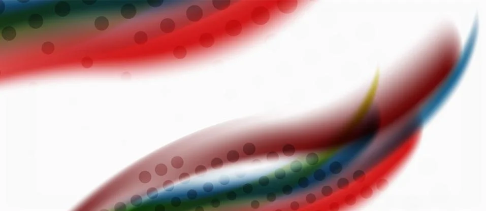 Trendy abstract wave blur pattern, multicolored lines on white background for Illustrazione stock