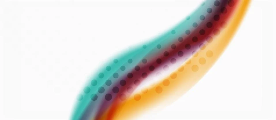 Trendy abstract wave blur pattern, multicolored lines on white background for 스톡 일러스트