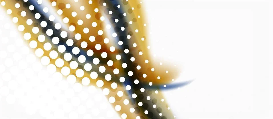 Trendy abstract wave blur pattern, multicolored lines on white background for Stock Illustration