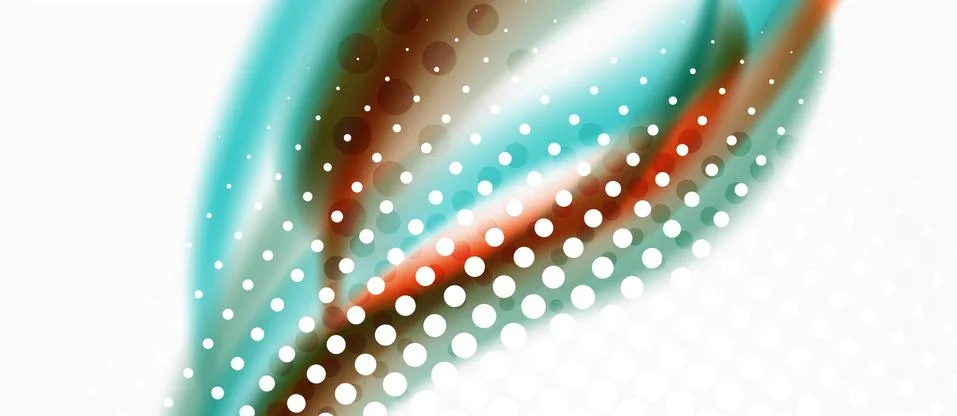 Trendy abstract wave blur pattern, multicolored lines on white background for Illustrazione stock