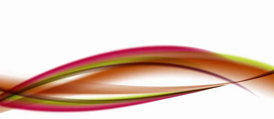 Trendy abstract wave blur pattern, multicolored lines on white background for Illustrazione stock