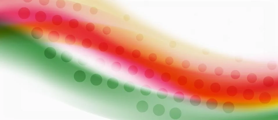 Trendy abstract wave blur pattern, multicolored lines on white background for イラスト素材