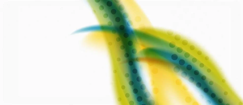 Trendy abstract wave blur pattern, multicolored lines on white background for Stock Illustration