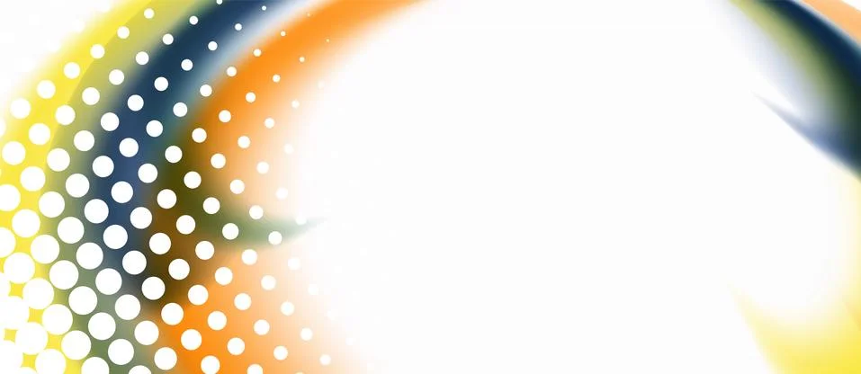 Trendy abstract wave blur pattern, multicolored lines on white background for Stock Illustration
